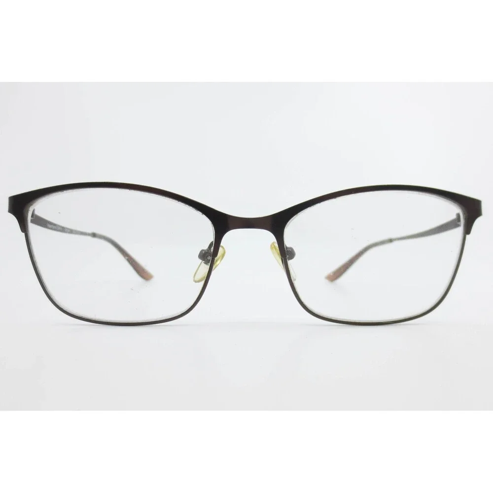 Heartland Emily Brown Eyeglasses Frames 53-17-135 Rectangular Metal Eyewear